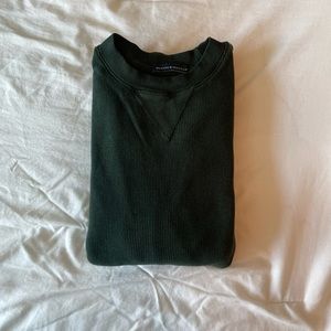 brandy melville waffle knit sweater green one size